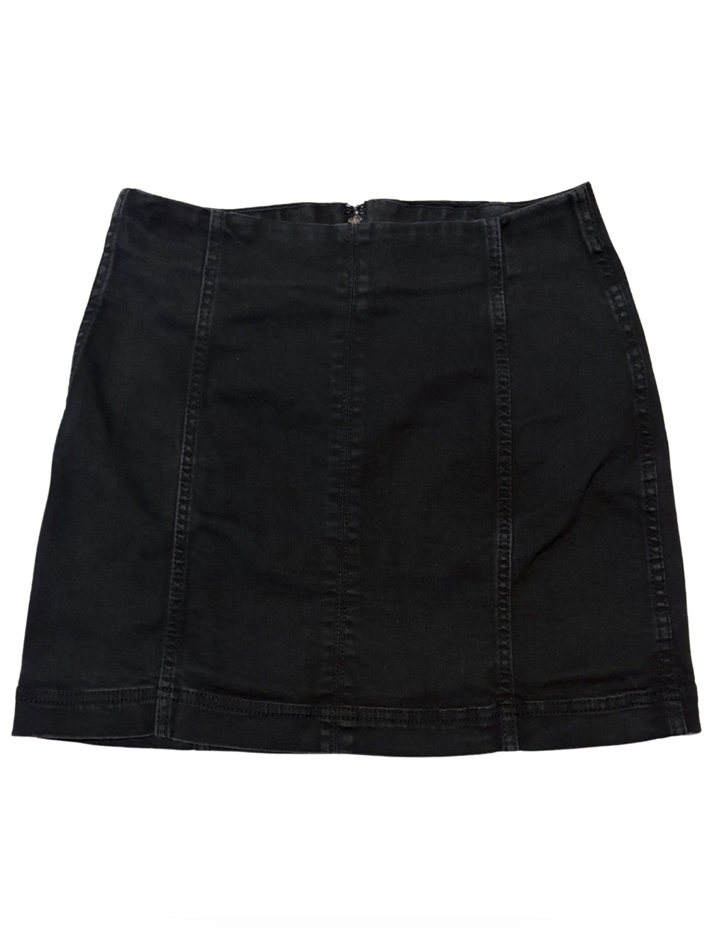 wild fable Black Denim Panel Mini Skirt